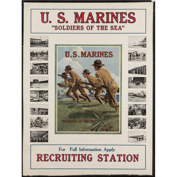 U.S.MARINES SOLDIERS OF THE SEA WWI POSTER