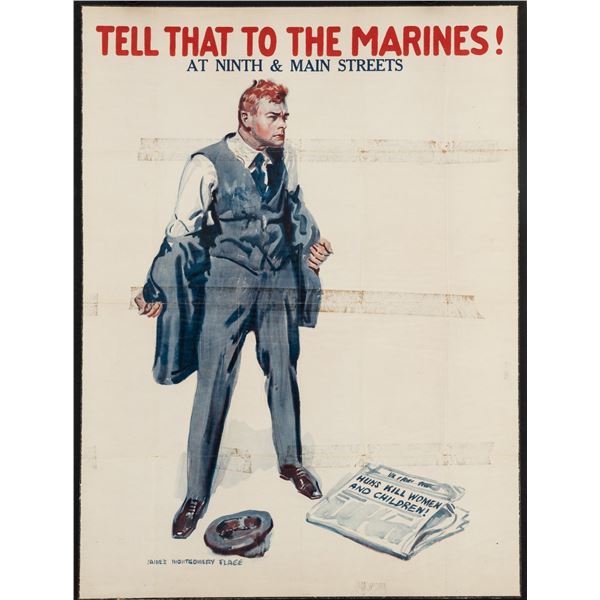 JAMES MONTGOMERY FLAGG TELL THAT TO THE MARINES POSTER