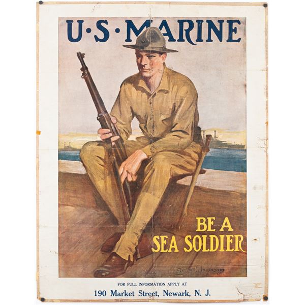 WWI USMC RECRUITMENT POSTER CLARENCE F. UNDERWOOD