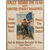 Image 1 : U.S. MARINES RECRUITING POSTER RALLY ROUND THE FLAG