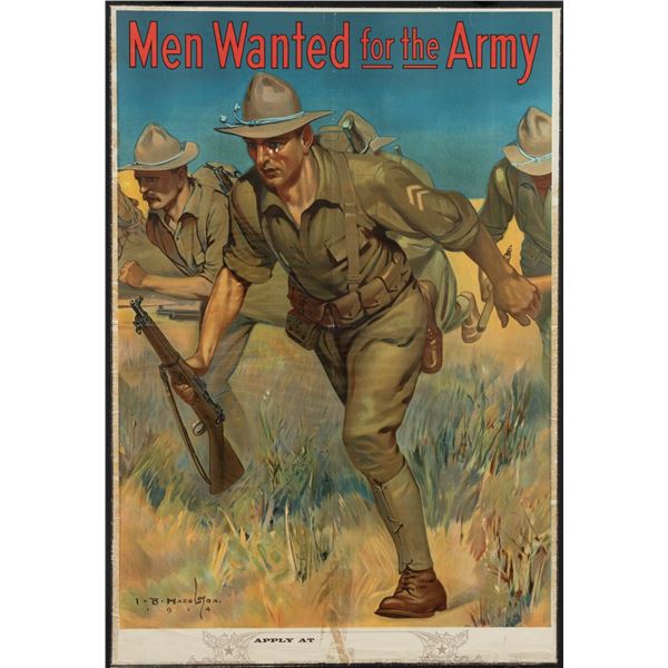 MEN WANTED FOR THE ARMY POSTER WWI POSTER