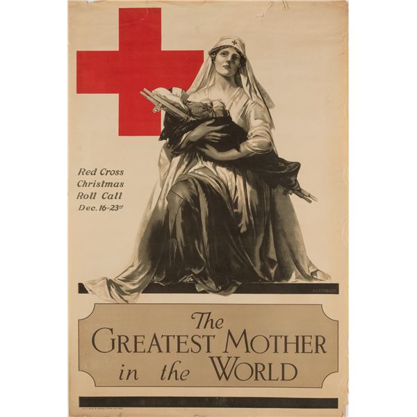 GREATEST MOTHER IN THE WORLD RED CROSS WWI POSTER