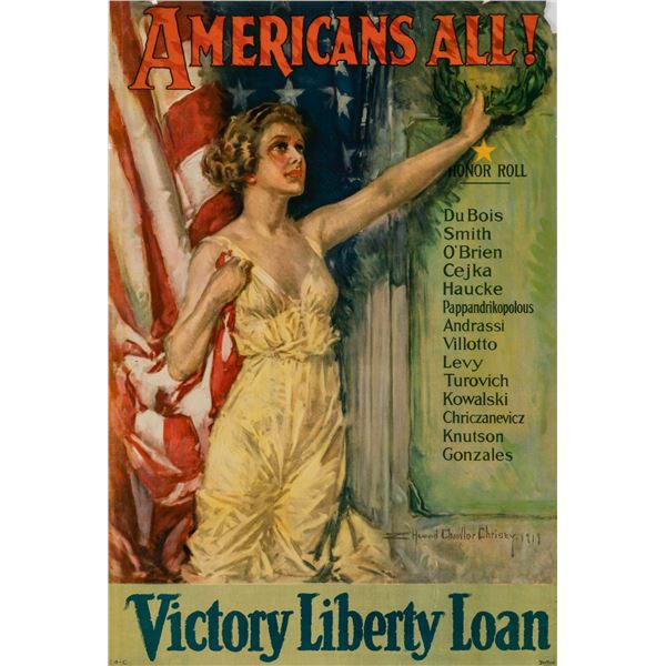HOWARD CHANDLER CHRISTY LIBERTY LOAN WWI POSTER