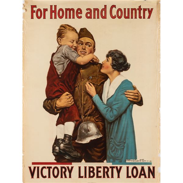FOR HOME AND COUNTRY EVERITT ORR WWI POSTER