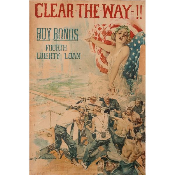 WWI FOURTH LIBERTY LOAN CHRISTY POSTER