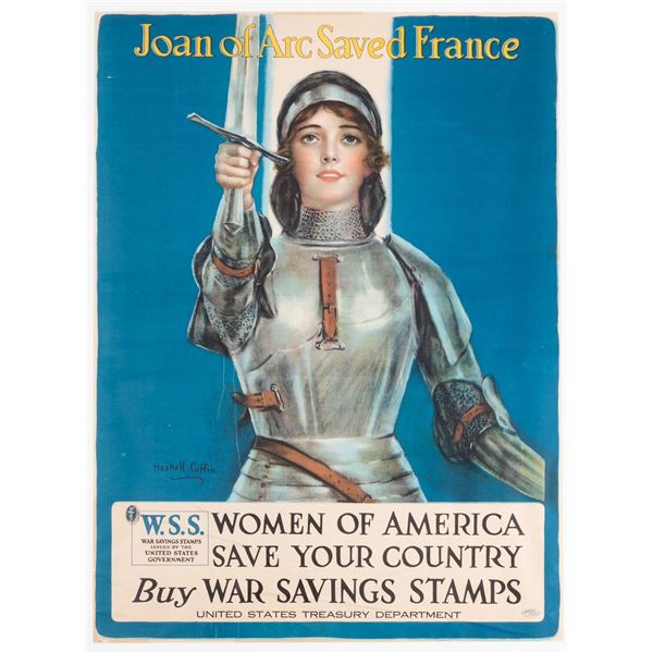 JOAN OF ARC SAVED FRANCE HASKELL COFFIN POSTER