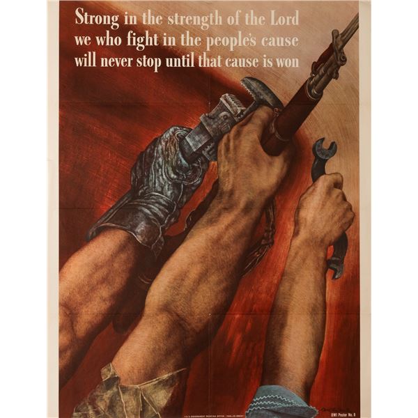 WE WHO FIGHT IN THE PEOPLES CAUSE POSTER WWII POSTER