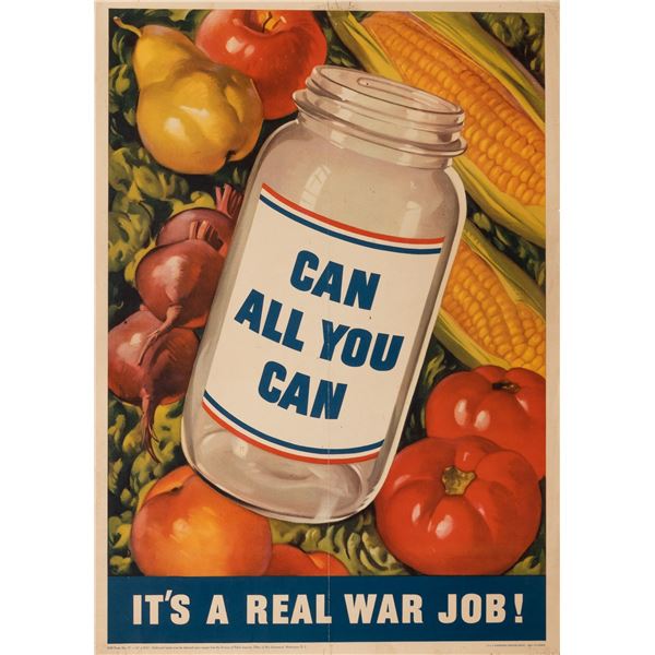 CAN ALL YOU CAN IT'S A REAL WAR JOB FOOD POSTER