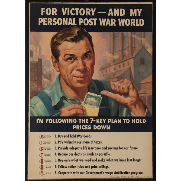 7-KEY PLAN INFLATION WWII POSTER
