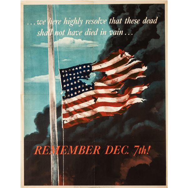 PEARL HARBOR REMEMBER DECEMBER 7TH WWII POSTER