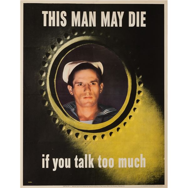 IF YOU TALK THIS MAN MAY DIE WWII POSTER