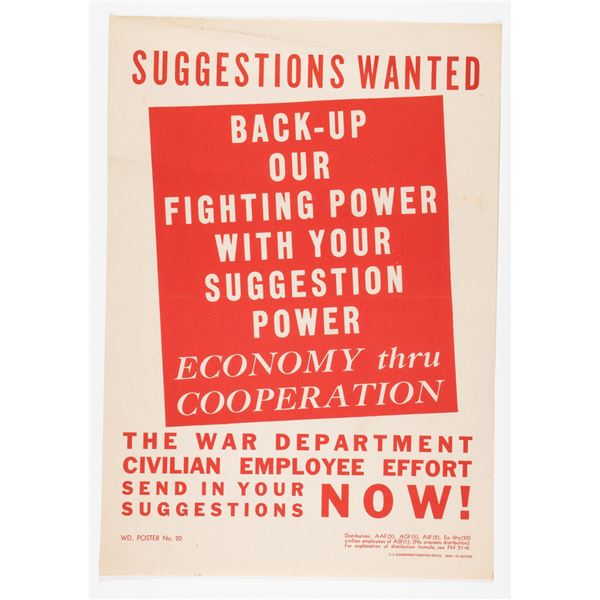 WWII WAR DEPARTMENT POSTER