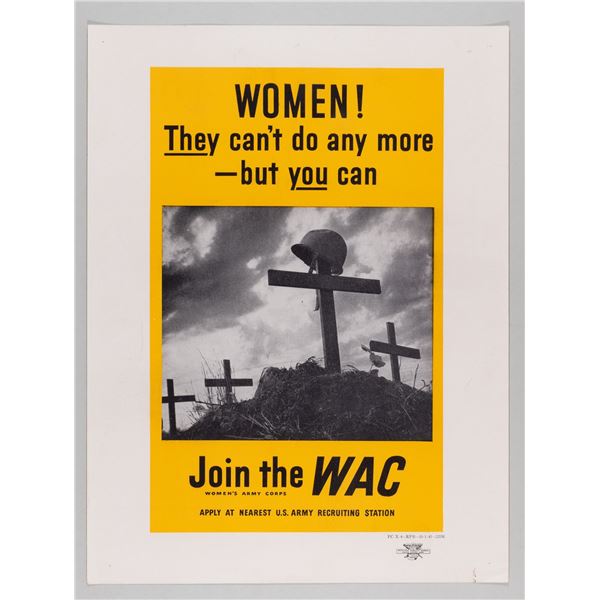 WOMEN'S ARMY CORPS RECRUITMENT POSTER