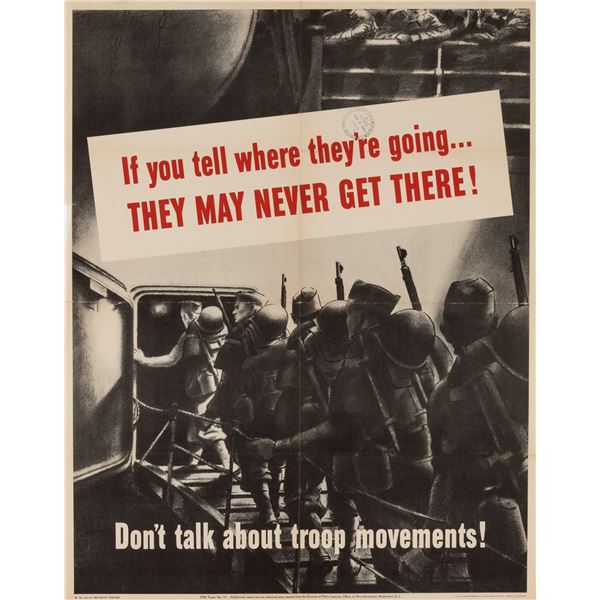 WWII DON'T TALK ABOUT TROOP MOVEMENTS POSTER