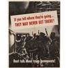 Image 1 : WWII DON'T TALK ABOUT TROOP MOVEMENTS POSTER