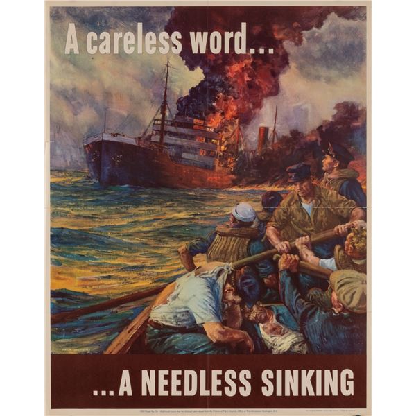 A CARELESS WORD A NEEDLESS SINKING ANTON FISCHER POSTER