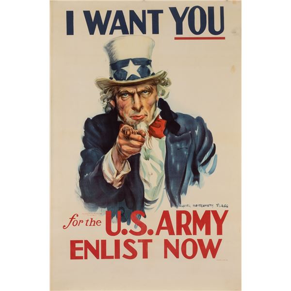 JAMES MONTGOMERY FLAGG - I WANT YOU FOR THE US ARMY ENLIST NOW