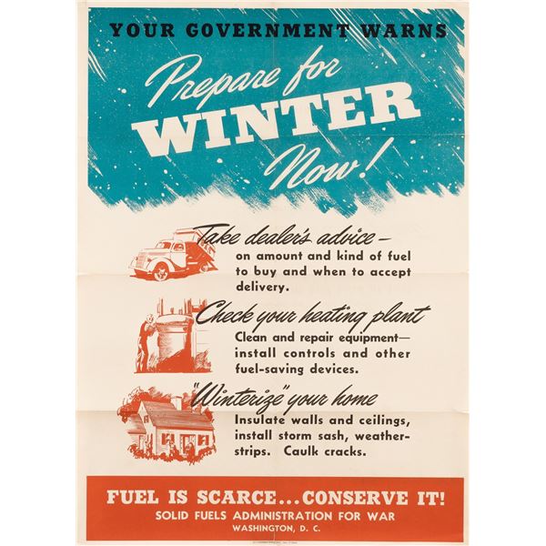 WWII PREPARE FOR WINTER POSTER