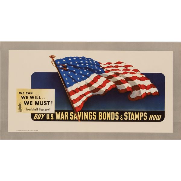 WWII FRANKLIN D ROOSEVELT WAR BONDS POSTER