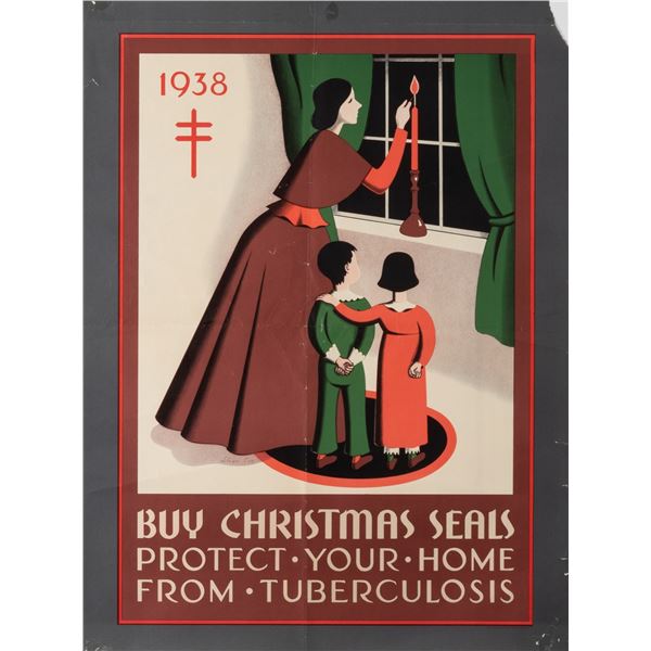 WWII BUY CHRISTMAS SEALS POSTER