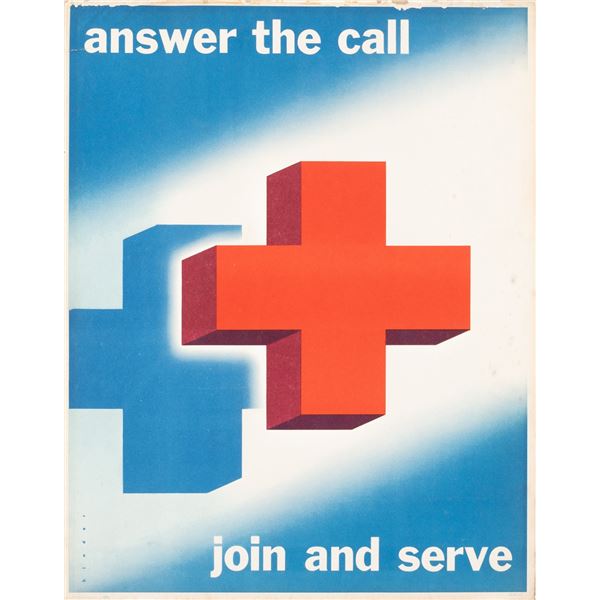 ANSWER THE CALL RED CROSS POSTER