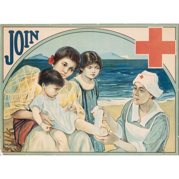 JOIN RED CROSS A.M. UPJOHN POSTER