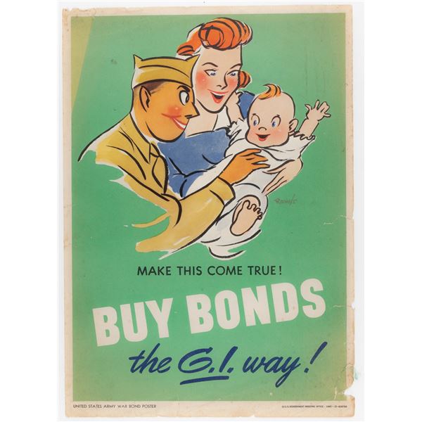 BUY BONDS THE G.I. WAY WWII WAR BONDS POSTER