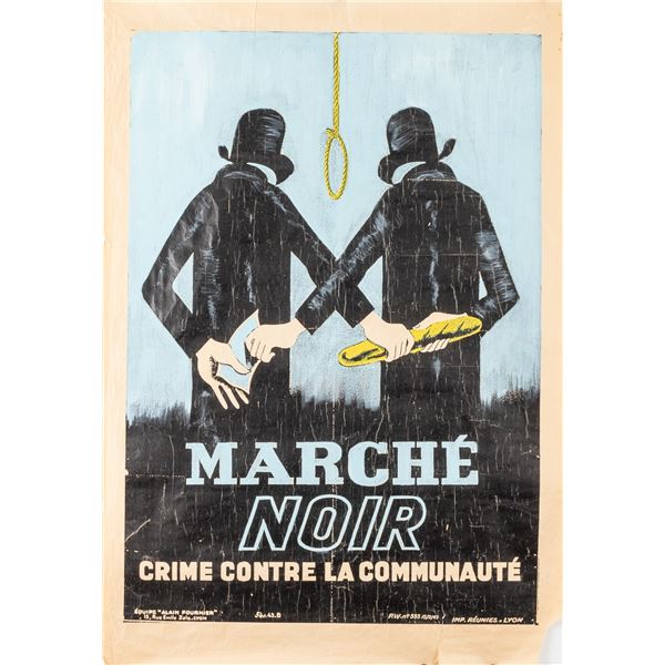WWII FRENCH BLACK MARKET PROPAGANDA POSTER