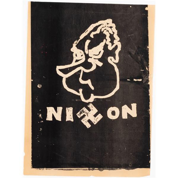 1968 VIETNAM WAR NIXON PROTEST POSTER
