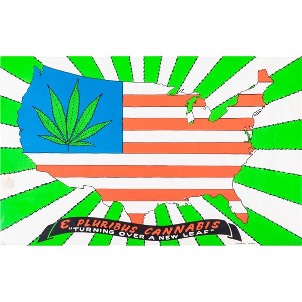CANNABIS AMERICA BLACKLIGHT POSTER