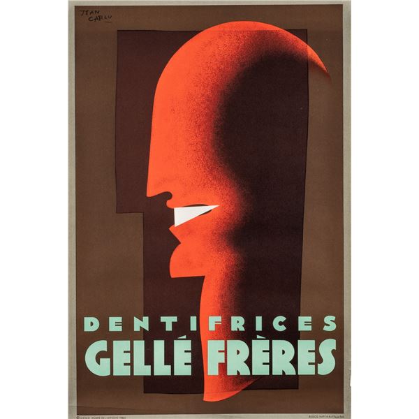 DENTIFRICES GELLE FRERES JEAN CARLU POSTER