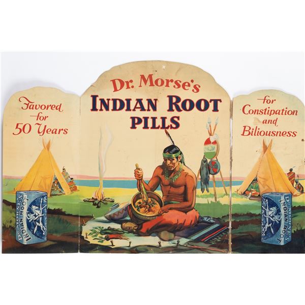 DR. MORSE'S INDIAN ROOT PILLS TRI-FOLD SIGN