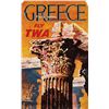 Image 1 : FLY TWA GREECE TRAVEL POSTER