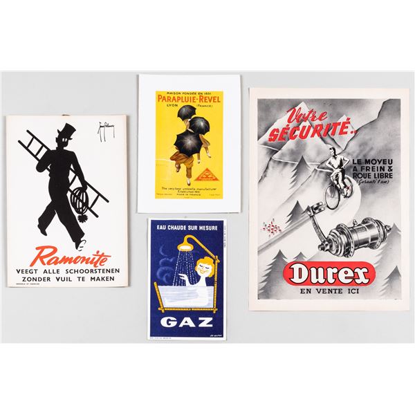 FOUR VINTAGE ADVERTISEMENTS (4)