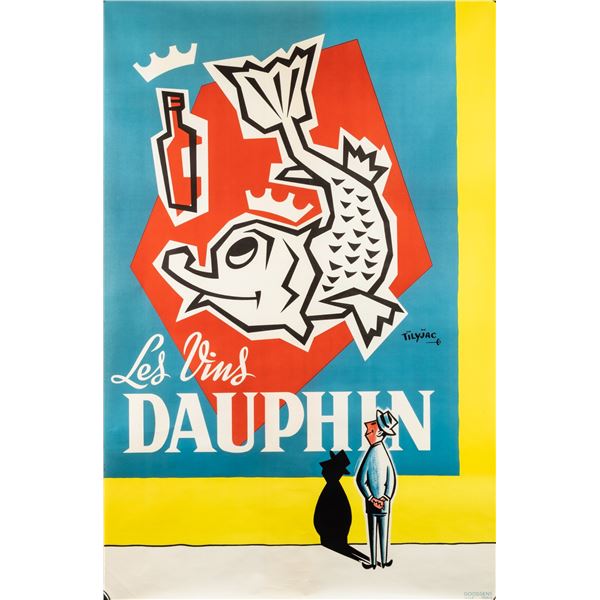 FRENCH WINE LES VINS DAUPHIN POSTER