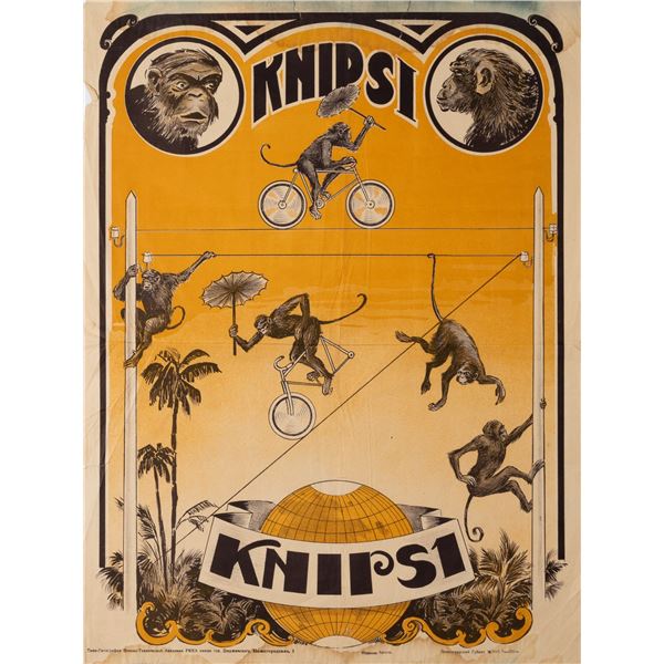 KNIPSI RUSSIAN CIRCUS MONKEY POSTER