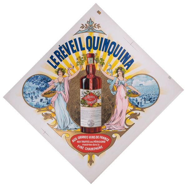 LE REVEIL QUINQUINA FRENCH WINE POSTER