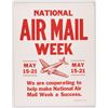Image 1 : NATIONAL AIR MAIL WEEK POSTER