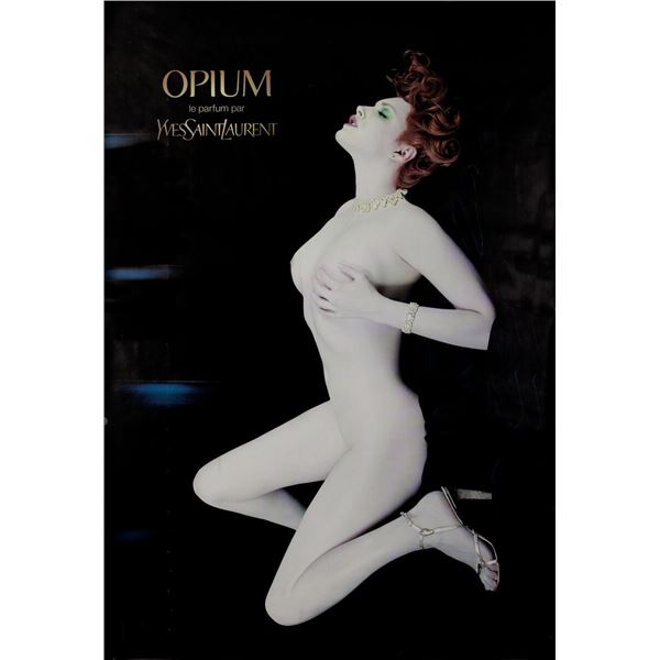 OPIUM BY YVES SAINT LAURENT POSTER WITH SOPHIE DAHL BY STEVEN MEISEL