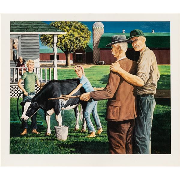 PAINTER ROBERT WALTER FARM PAINTING PRINT