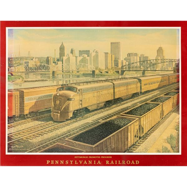 PENNSYLVANIA RAILROAD GRIF TELLER POSTERS (2)