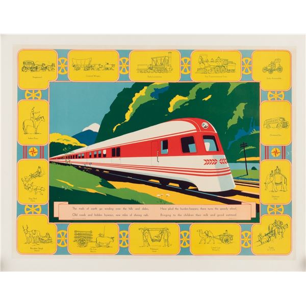 QUAKER OATS TRAIN POSTER