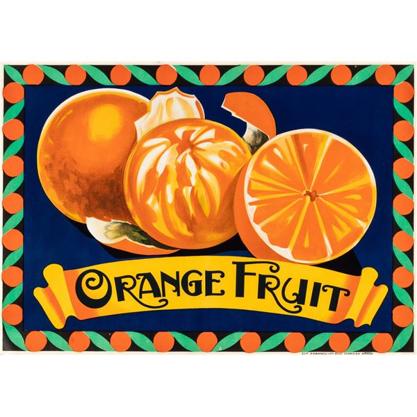 SPANISH ORANGE FRUIT POSTER