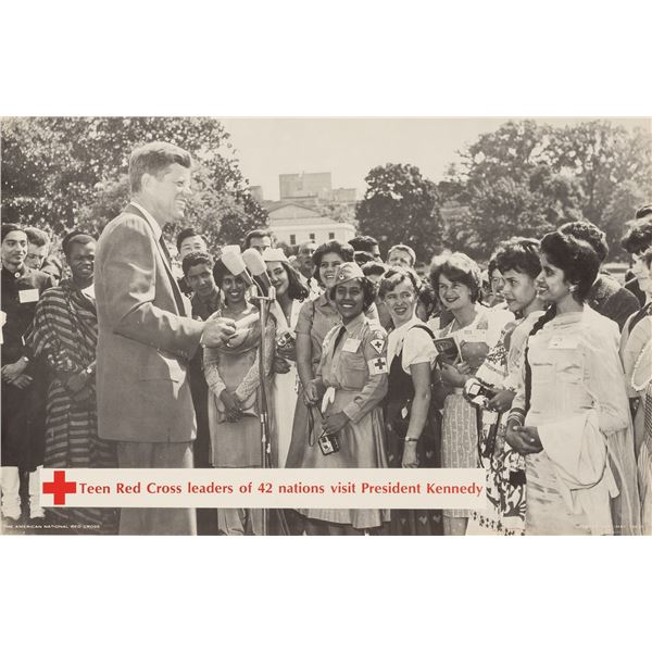 TEEN RED CROSS JOHN F. KENNEDY POSTER
