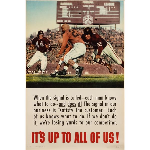 VICTOR WELLS FOOTBALL IT'S UP TO ALL OF US POSTER