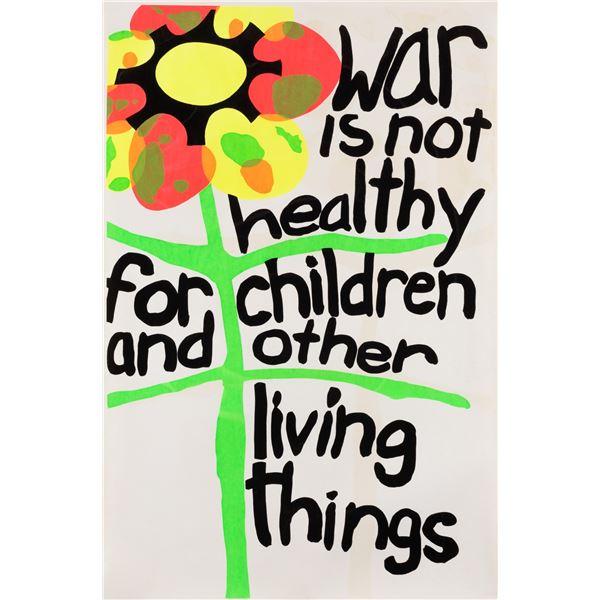 WAR IS NOT HEALTHY FOR CHILDREN ANTI-VIETNAM POSTER