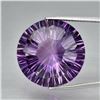 Image 1 : Big! IF Clean 31.00ct 21.2mm Round Concave Natural Unheated Purple Amethyst
