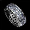 Image 1 : Unheated Round Tanzanite 2.5mm 14K White Gold Plated 925 Sterling Silver Ring 7
