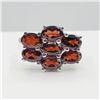 Image 1 : Sterling Silver Natural Garnet Ring