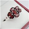 Image 2 : Sterling Silver Natural Garnet Ring